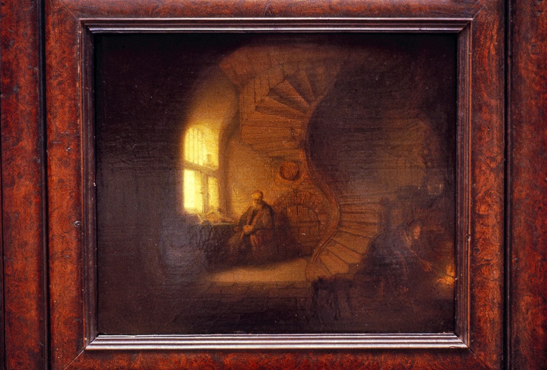 Figure 14-4: In Rembrandt’s Philoso-pher in Meditation (1632), the old thinker quietly contem-plates the mysteries of life.